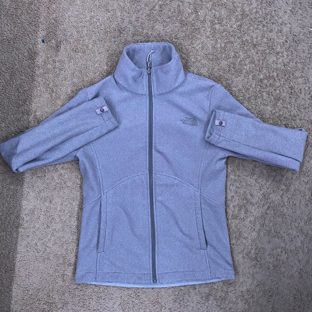 Women’s Small North Face Full Zip Grey Fleece